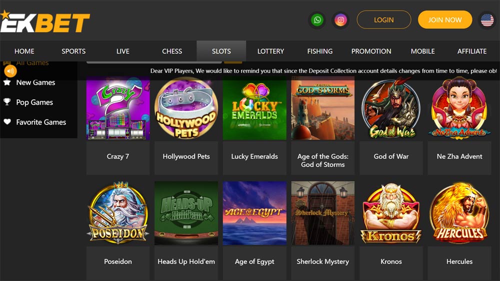 Image highlighting Ekbet's best casino slots with vibrant slot machine graphics and popular game titles, inviting users to play